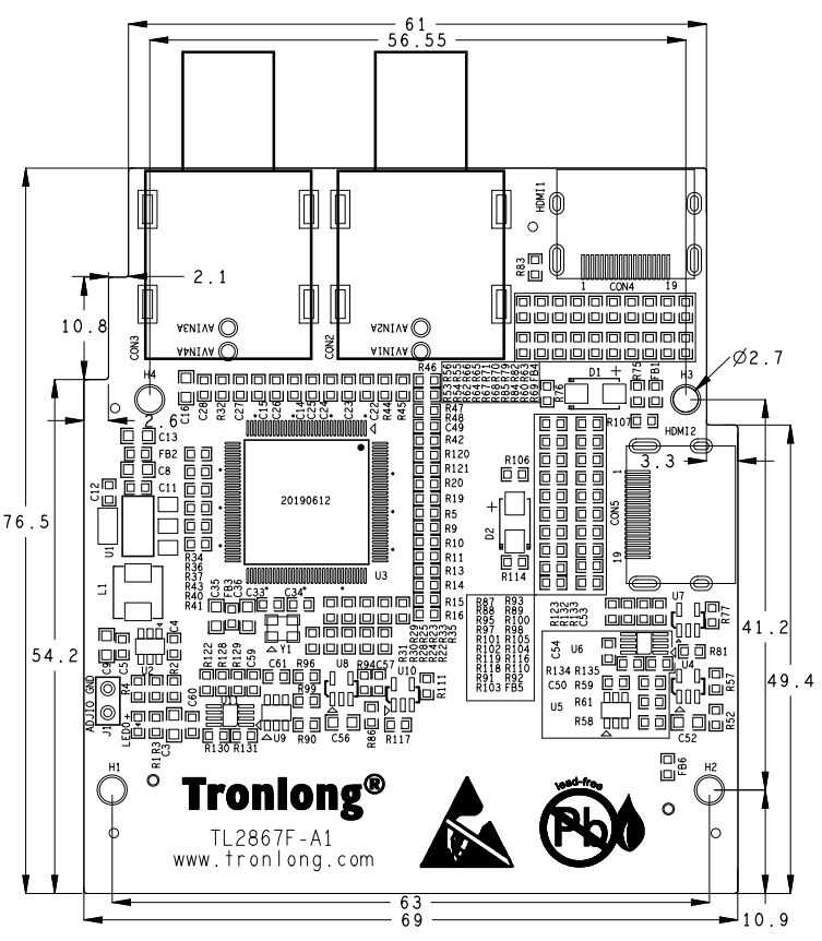 TL2867F機械尺寸 TL2867F機械尺寸